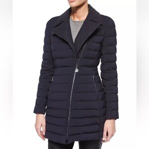 Moncler Navy Matte Noues Coat